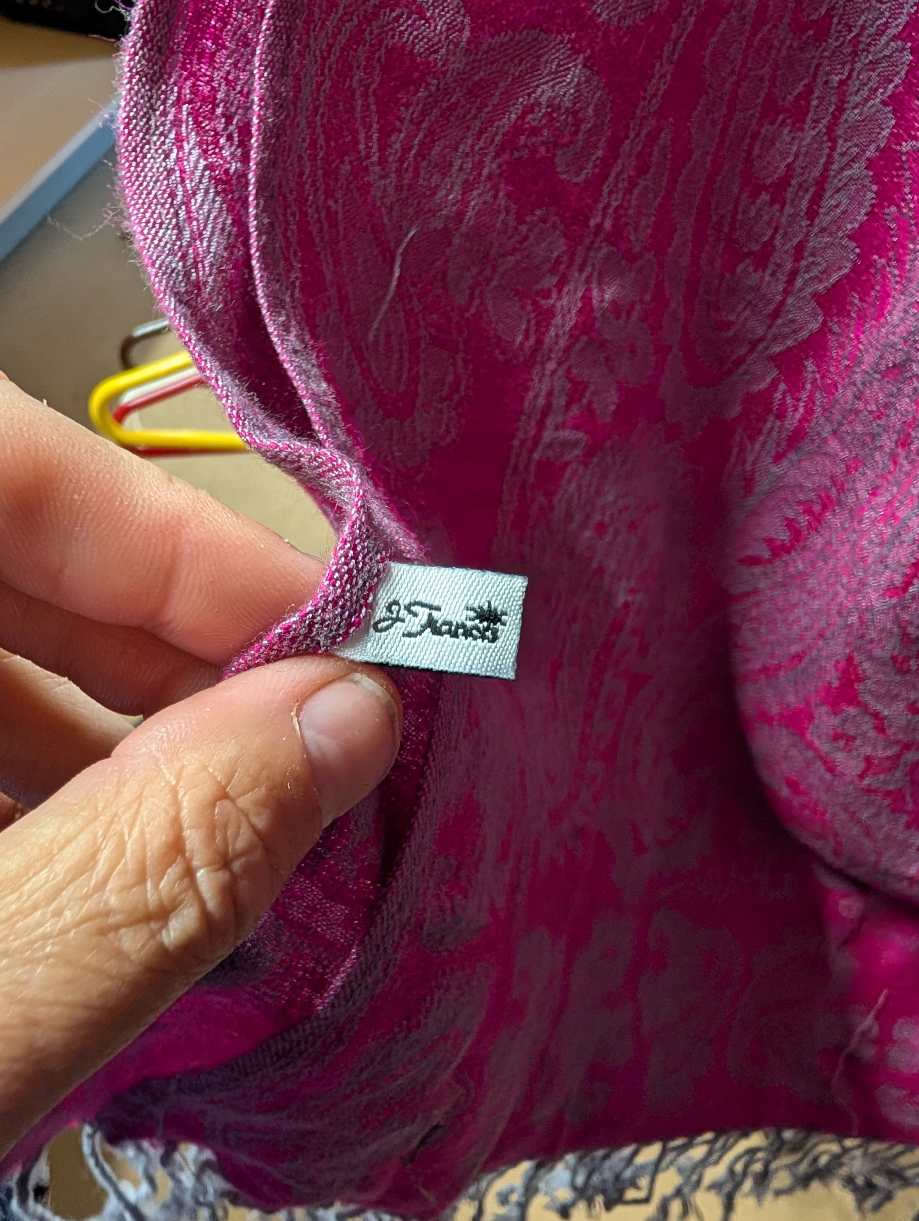 J. Franco Pink Paisley Scarf - Thumbnail 2