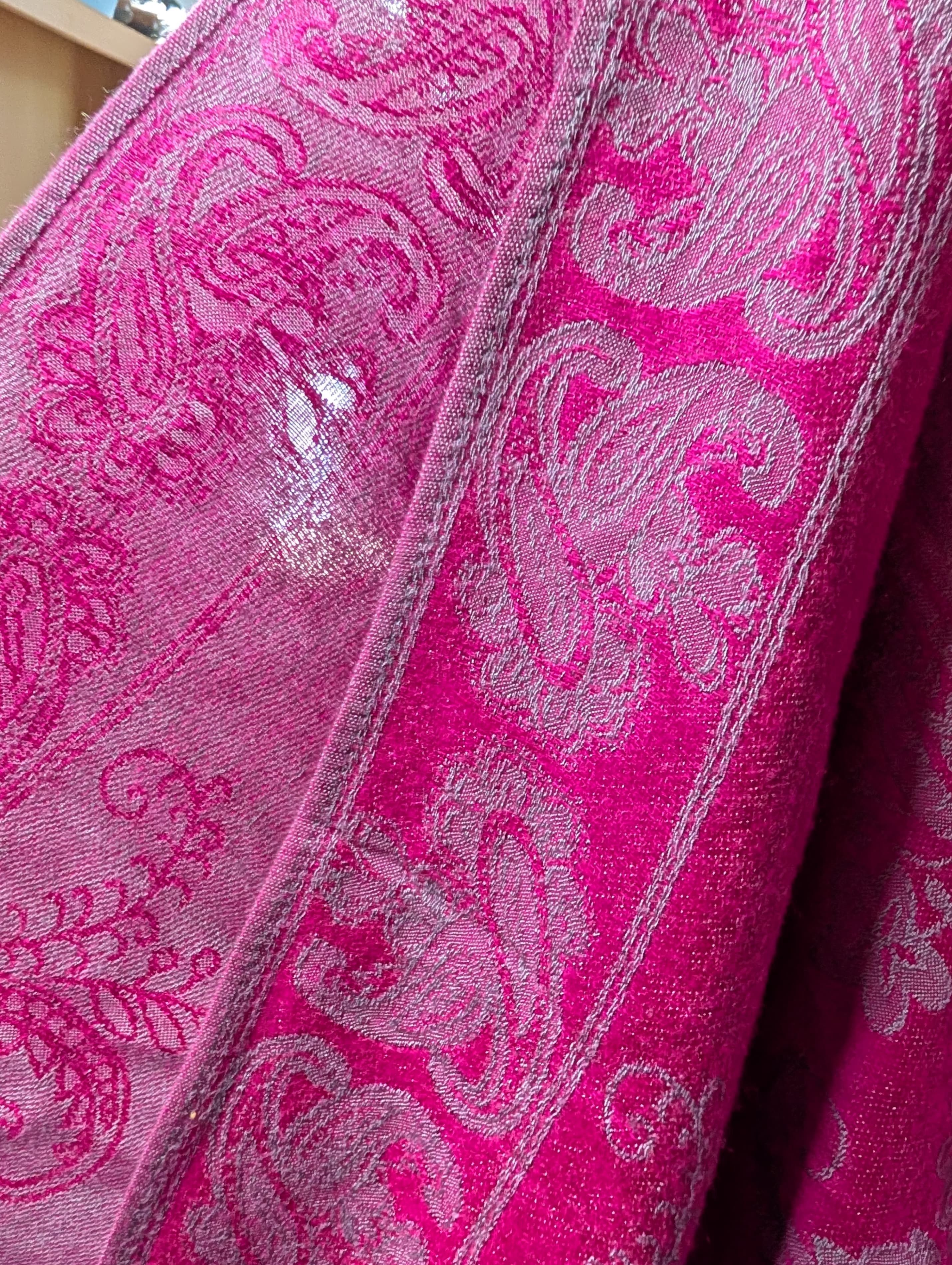 J. Franco Pink Paisley Scarf - Thumbnail 3