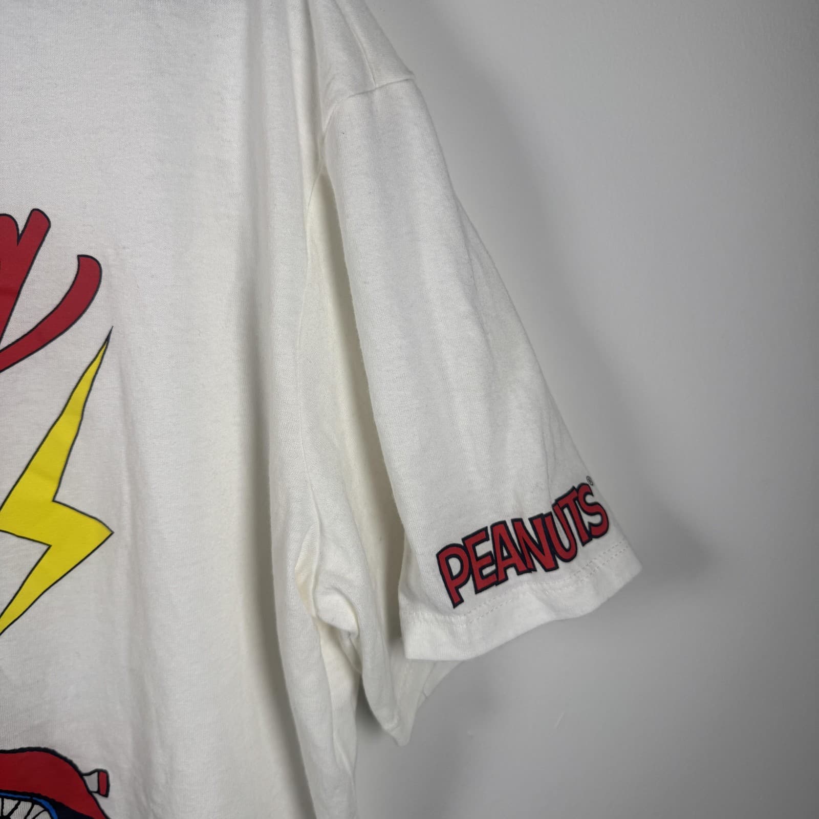Peanuts Shirt Mens 2XL White Snoopy Racing Club Road Warrior Graphic Tee - Thumbnail 4