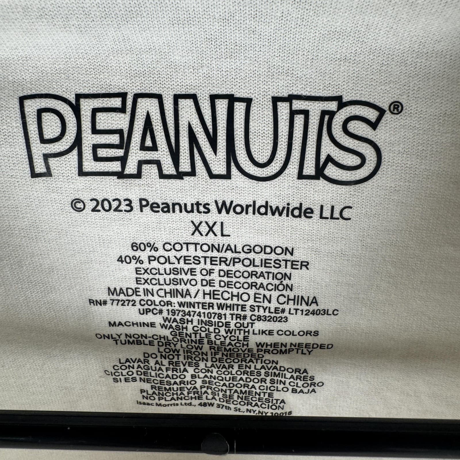 Peanuts Shirt Mens 2XL White Snoopy Racing Club Road Warrior Graphic Tee - Thumbnail 7