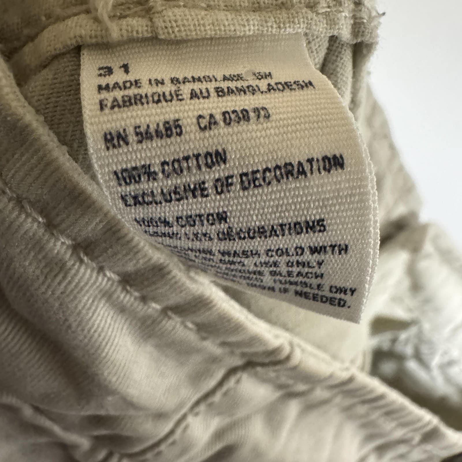 American Eagle Outfitters Shorts Chino Cotton Classic 10 Inseam Beige Men's 31 - Thumbnail 14