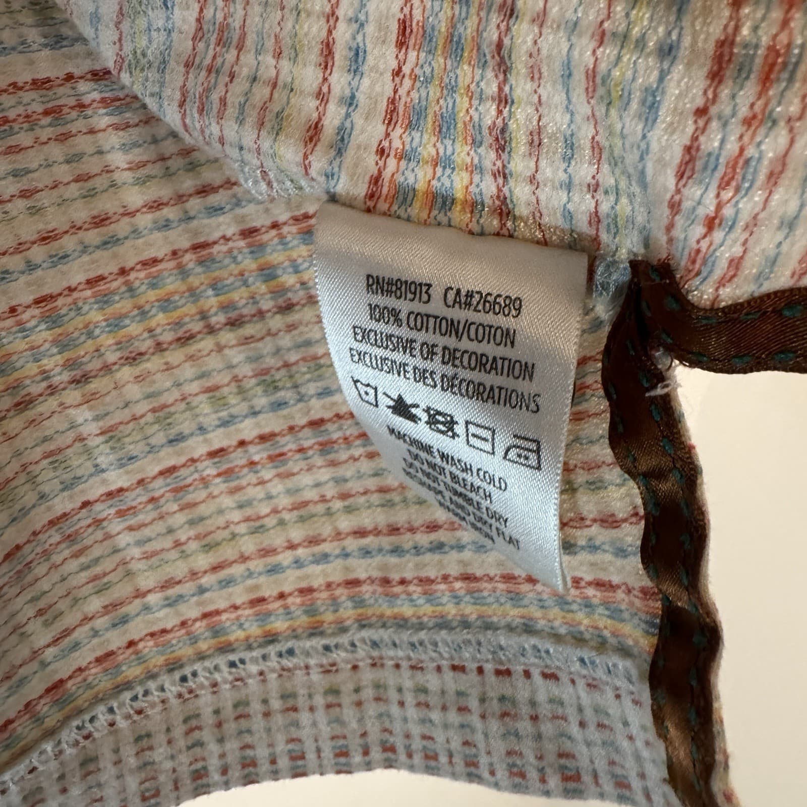 Robert Graham Polo Shirt Woven Short Sleeve Geometric Golf Classic Beige Men L - Thumbnail 13
