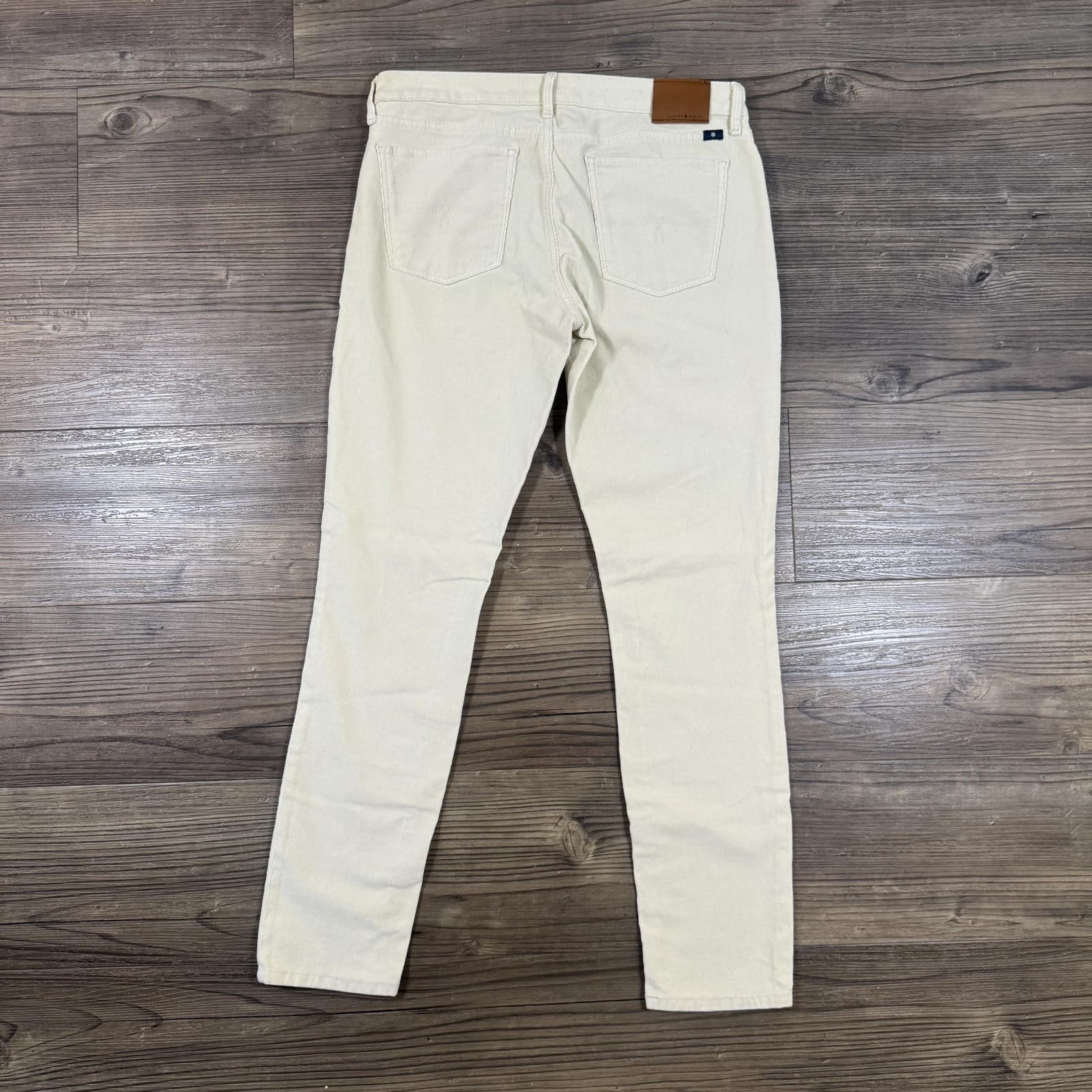 Lucky Brand Lolita Skinny Jeans Corduroy Stretch White Mid Rise Womens 6/28 - Thumbnail 2