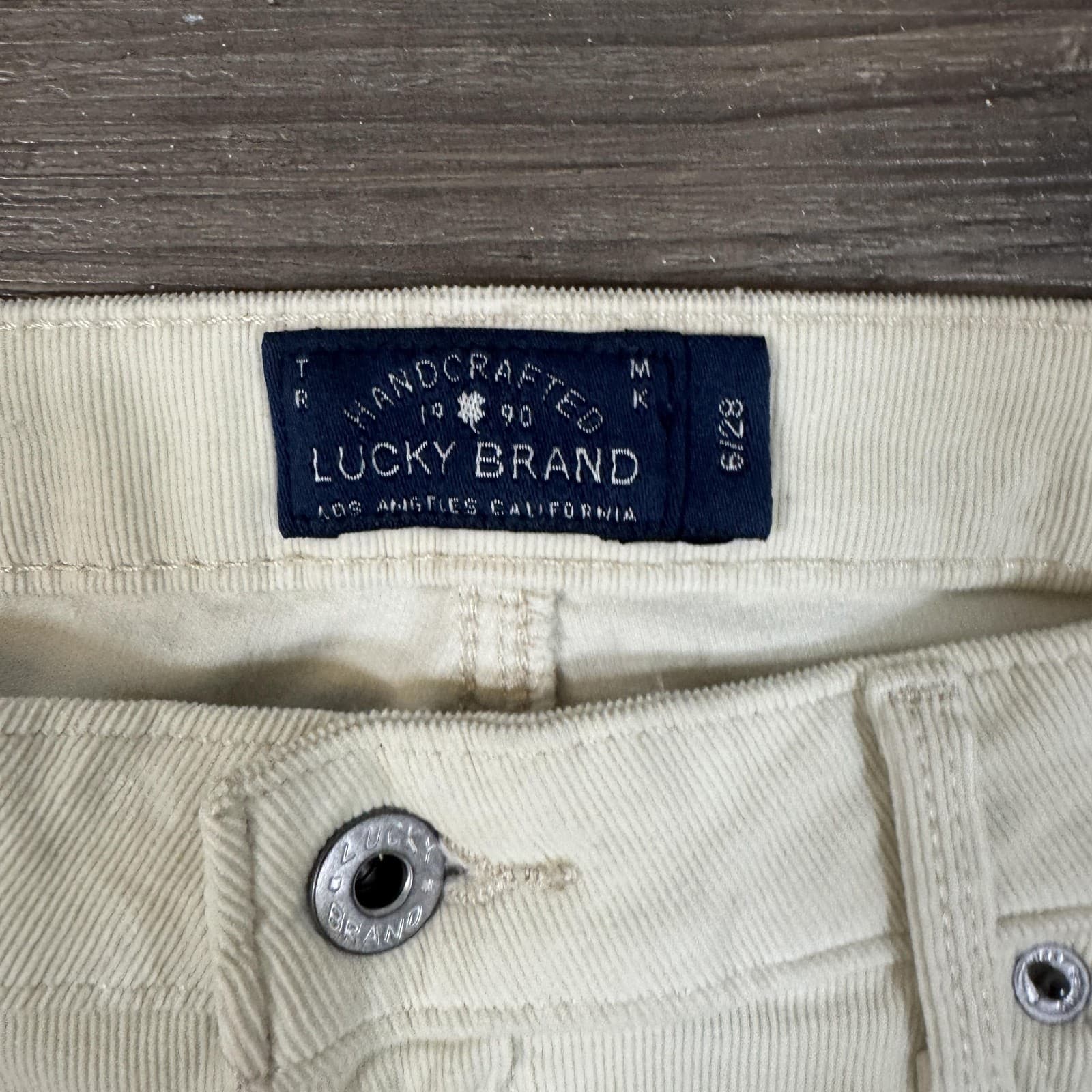 Lucky Brand Lolita Skinny Jeans Corduroy Stretch White Mid Rise Womens 6/28 - Thumbnail 3