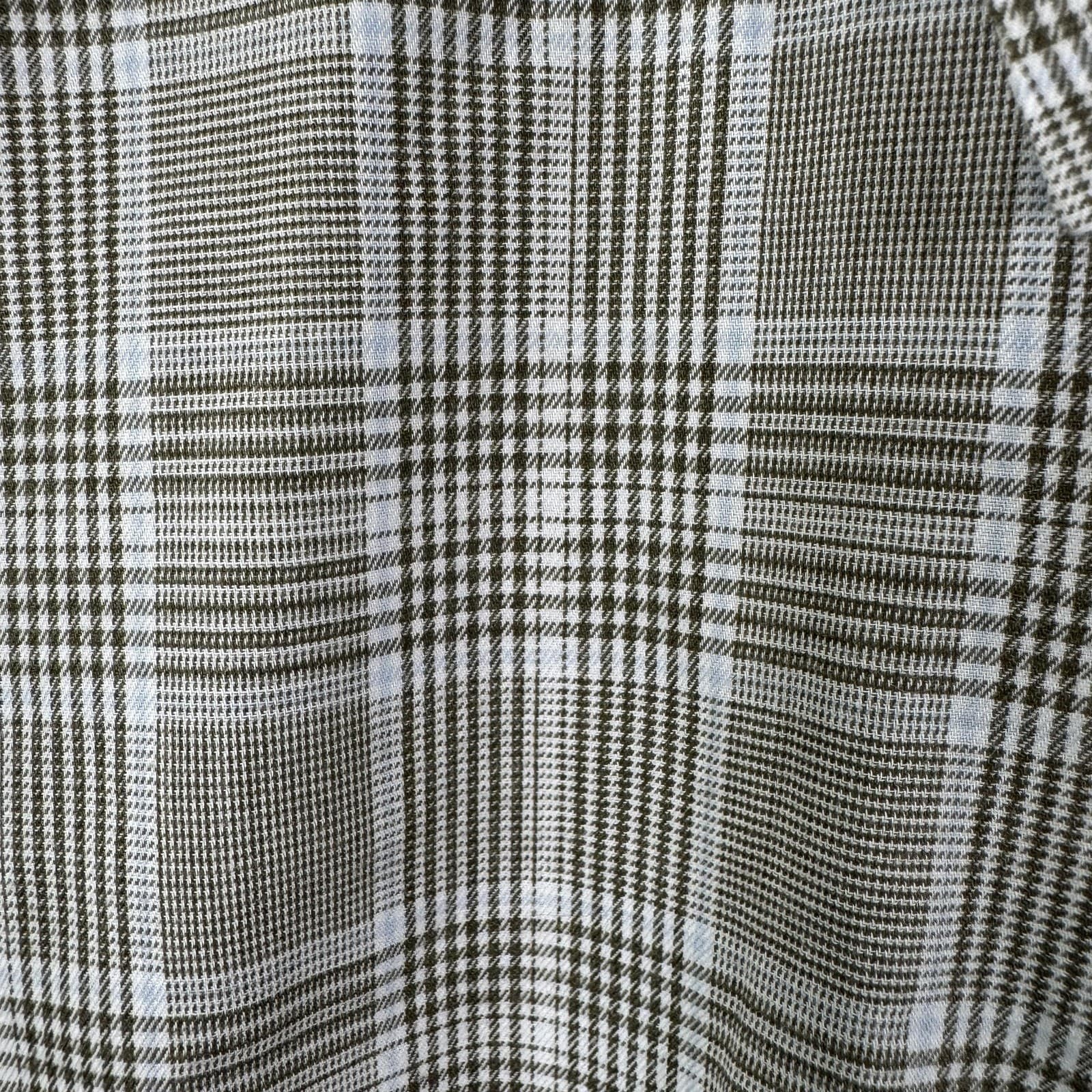 Charles Tyrwhitt Classic Fit Button Down Shirt Plaid Cotton Gray White Men's 2XL - Thumbnail 13