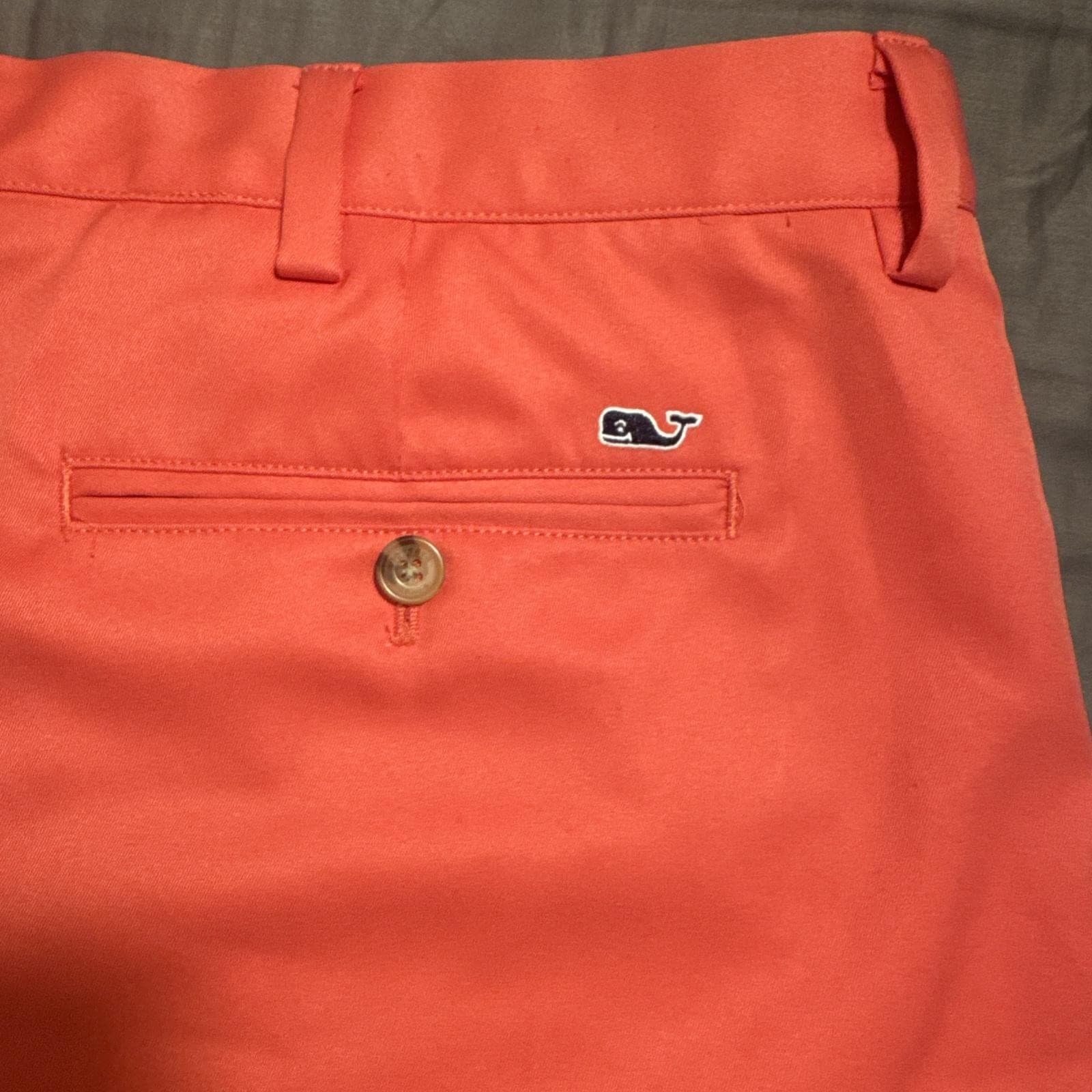 Vineyard Vines Links Shorts Chino Performance Golf Stretch Salmon Pink Mens 42 - Thumbnail 6