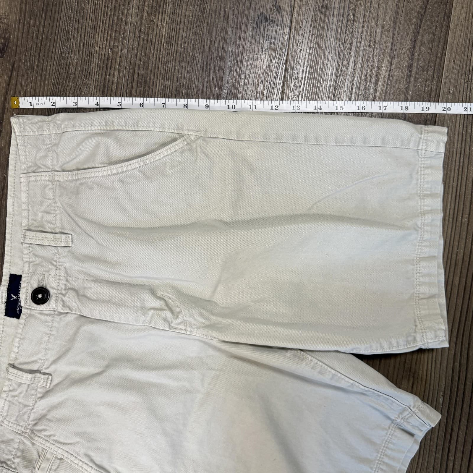American Eagle Outfitters Shorts Chino Cotton Classic 10 Inseam Beige Men's 31 - Thumbnail 16