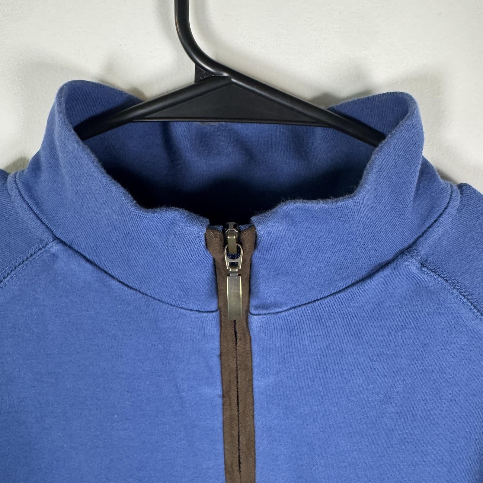 Southern Marsh Sweatshirt Pullover Quarter Zip Duck Logo Cotton Blue Men's M - Thumbnail 6