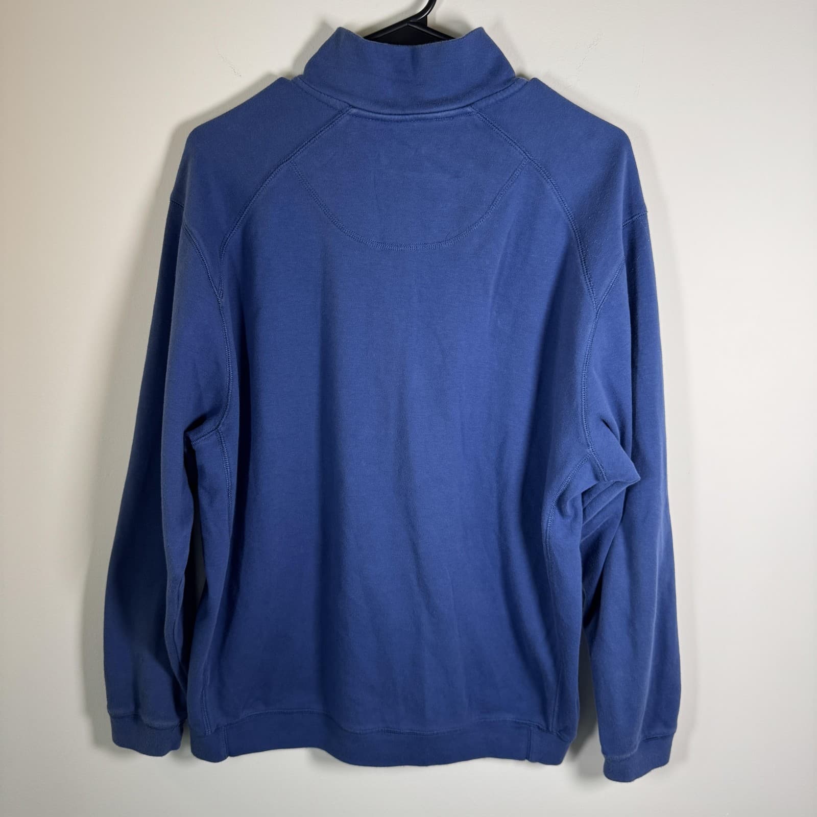 Southern Marsh Sweatshirt Pullover Quarter Zip Duck Logo Cotton Blue Men's M - Thumbnail 2