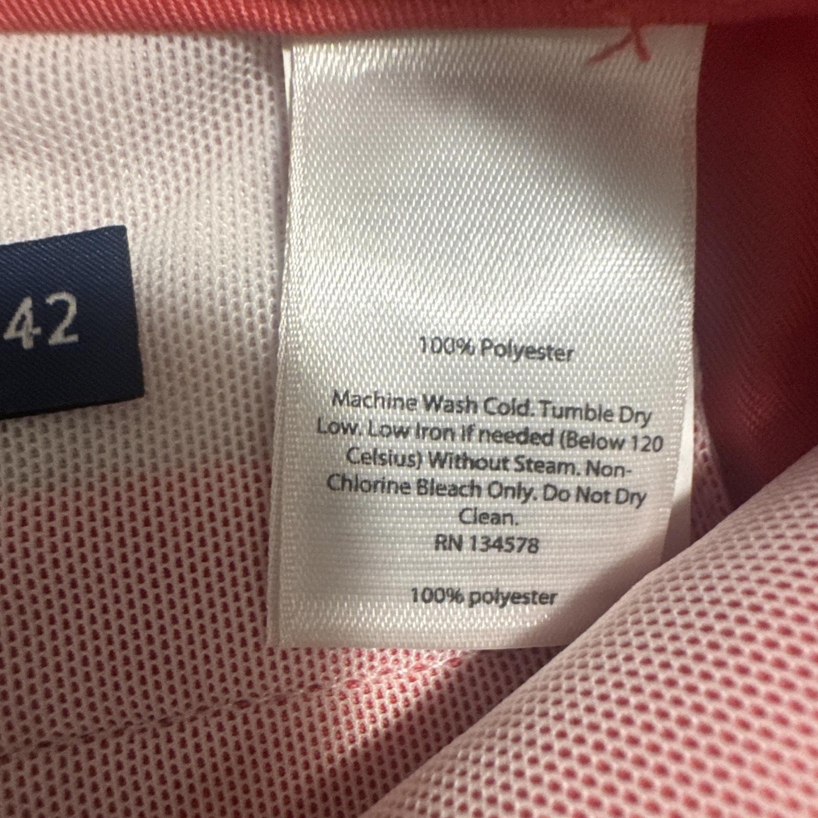 Vineyard Vines Links Shorts Chino Performance Golf Stretch Salmon Pink Mens 42 - Thumbnail 9