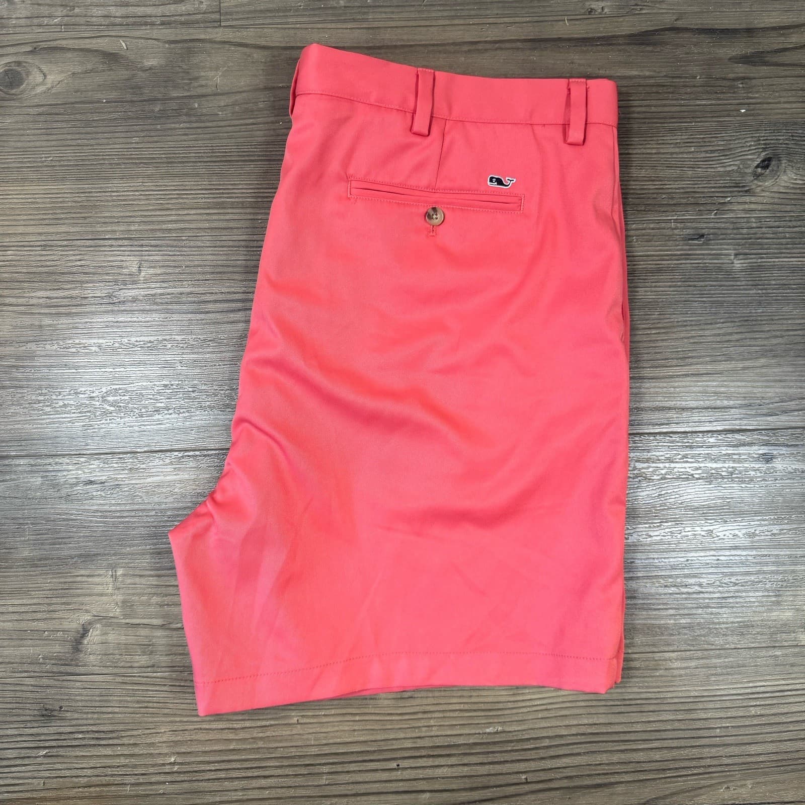 Vineyard Vines Links Shorts Chino Performance Golf Stretch Salmon Pink Mens 42 - Thumbnail 11