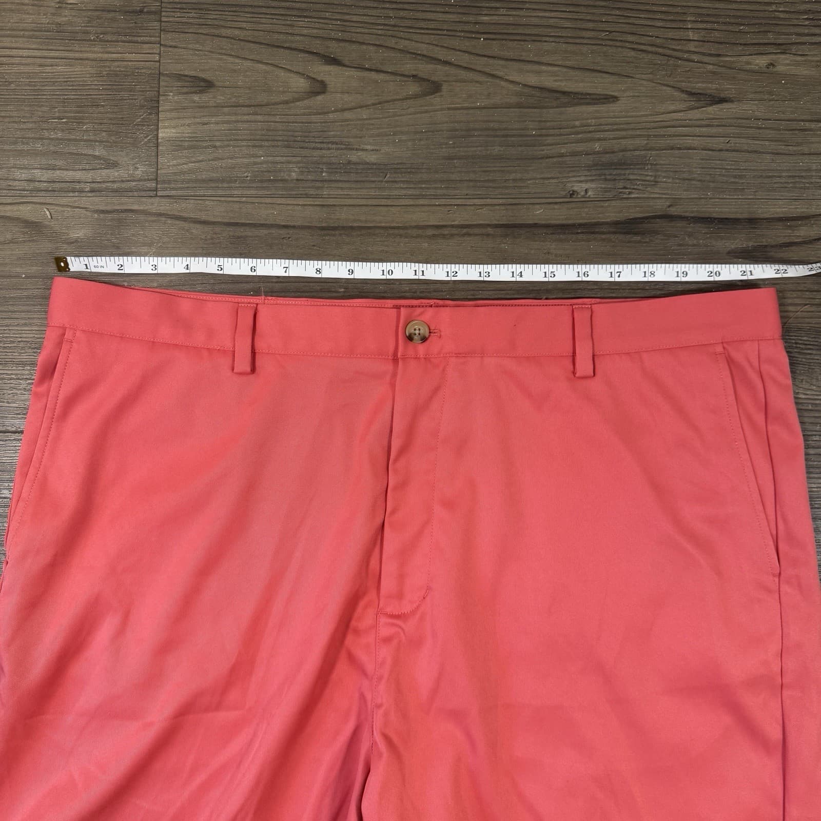 Vineyard Vines Links Shorts Chino Performance Golf Stretch Salmon Pink Mens 42 - Thumbnail 12