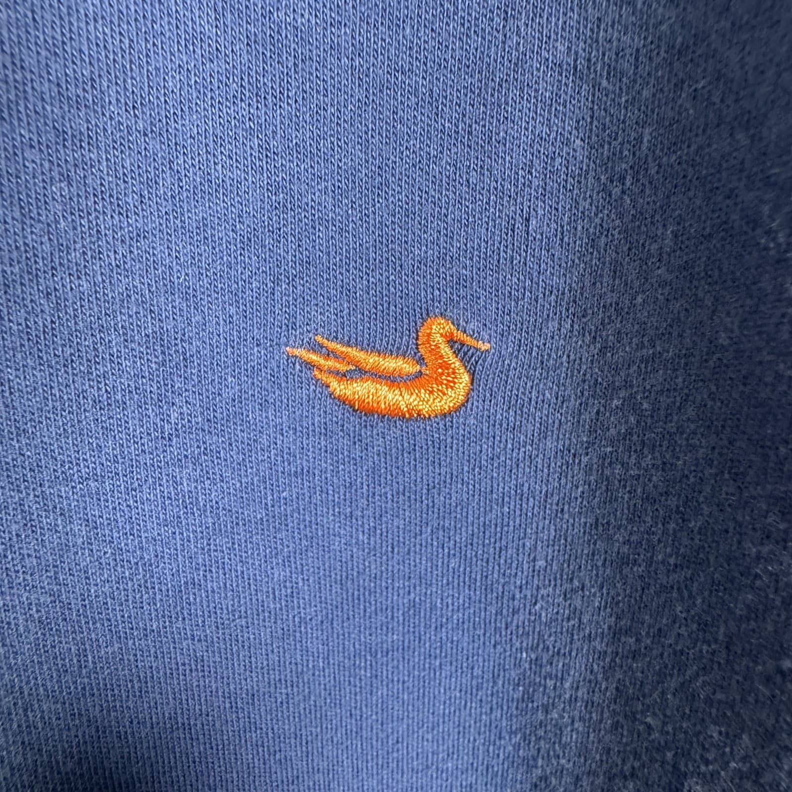 Southern Marsh Sweatshirt Pullover Quarter Zip Duck Logo Cotton Blue Men's M - Thumbnail 5