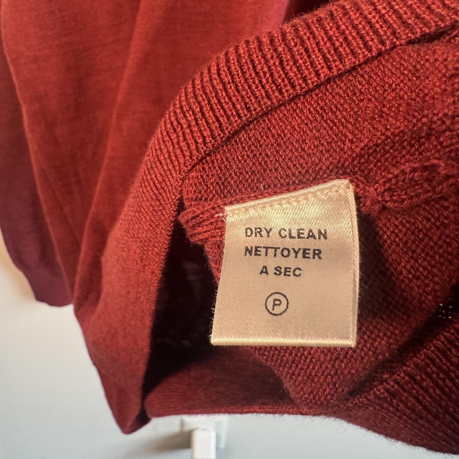 Black Brown 1826 Sweater V Neck Pullover 100% Merino Wool Red Mens XL 123455 - Thumbnail 14