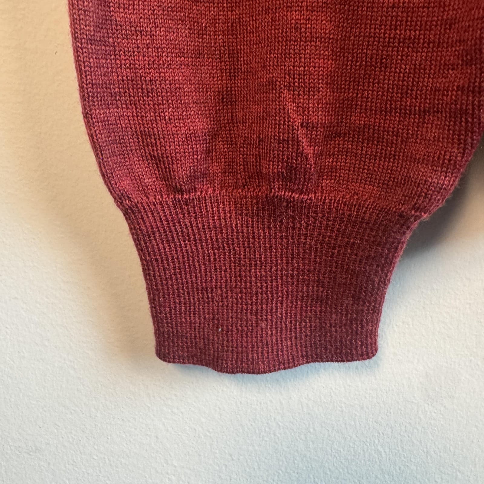 Black Brown 1826 Sweater V Neck Pullover 100% Merino Wool Red Mens XL 123455 - Thumbnail 11