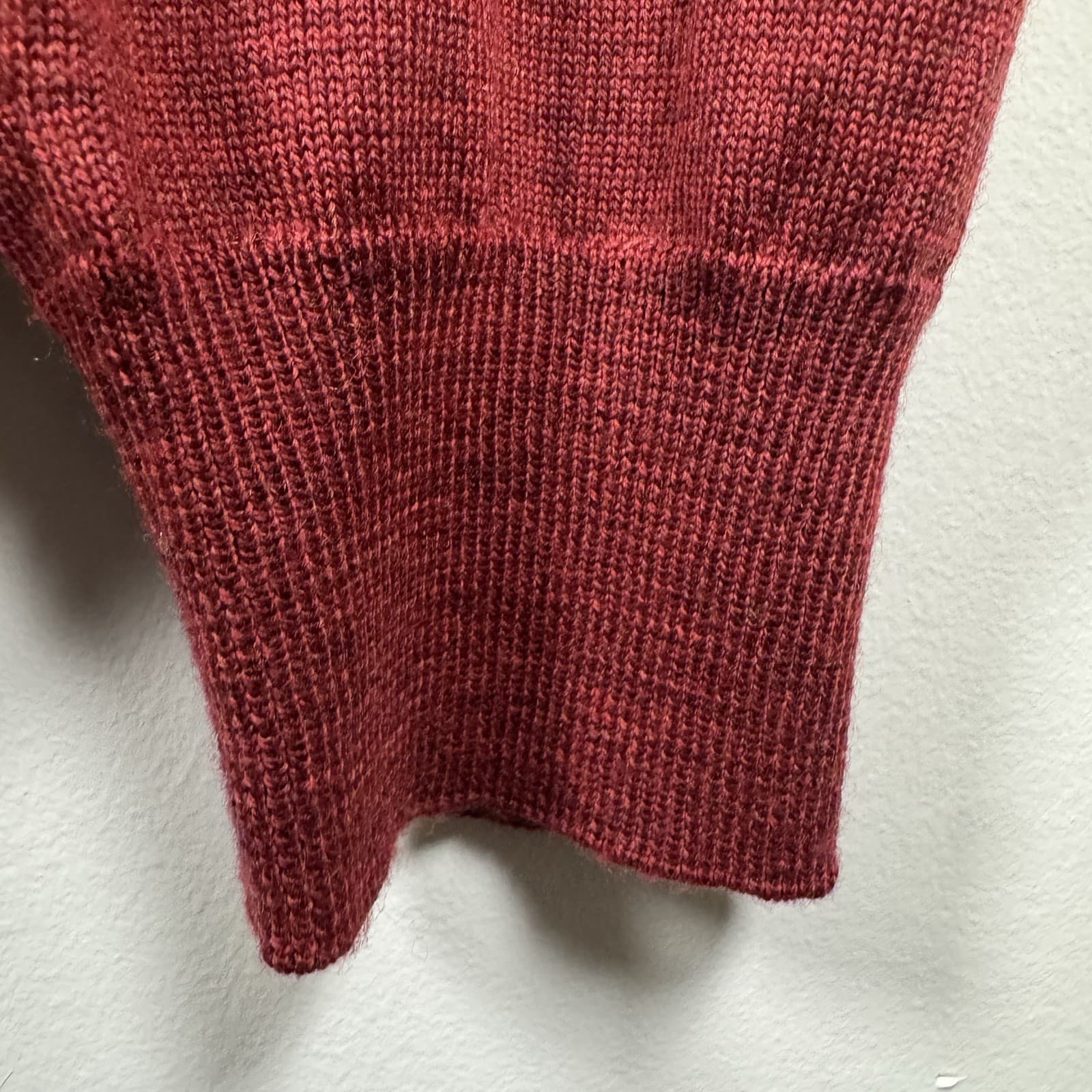 Black Brown 1826 Sweater V Neck Pullover 100% Merino Wool Red Mens XL 123455 - Thumbnail 10