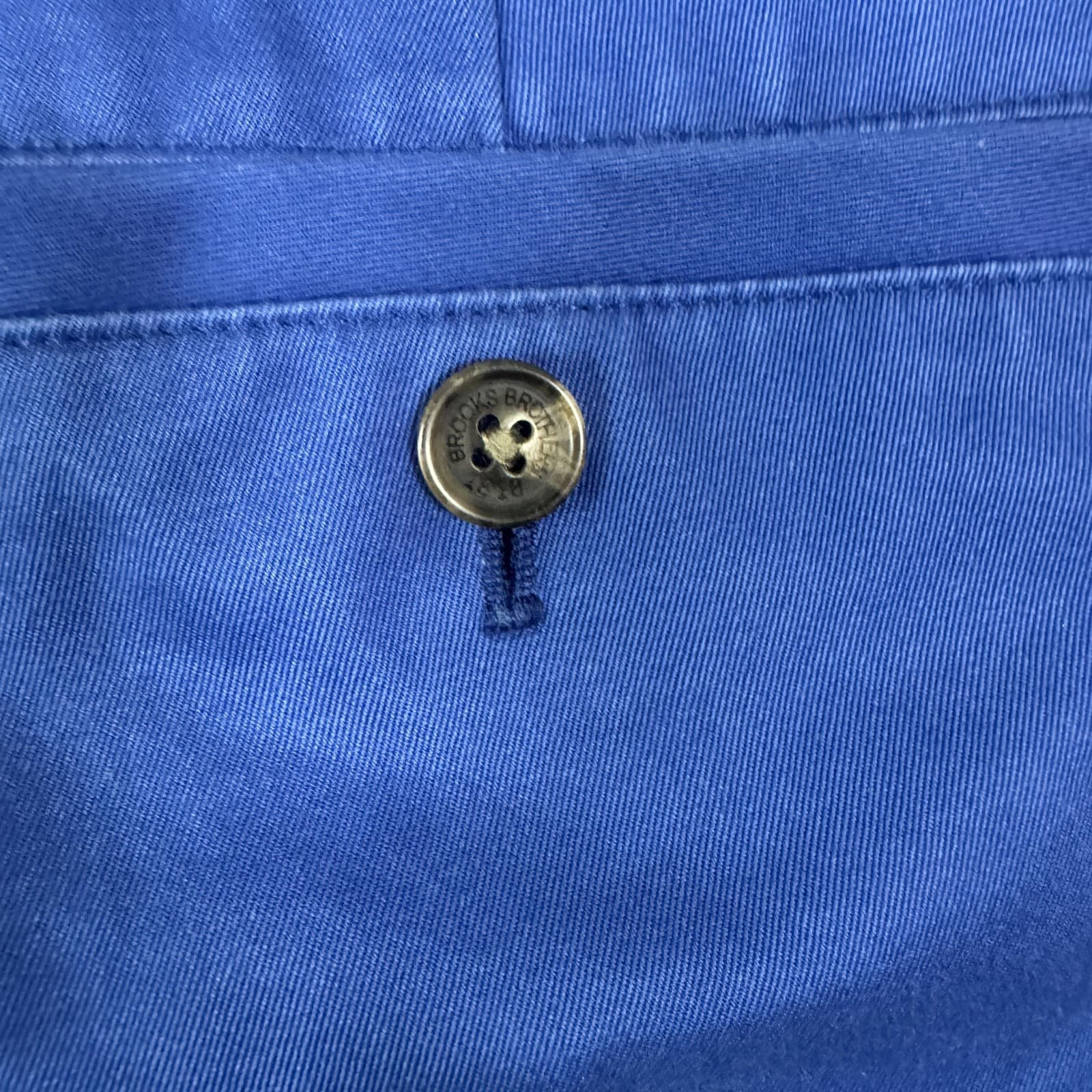 Brooks Brothers Lightweight Advantage Chino Shorts Cotton Blue 9 Inseam Mens 35 - Thumbnail 9