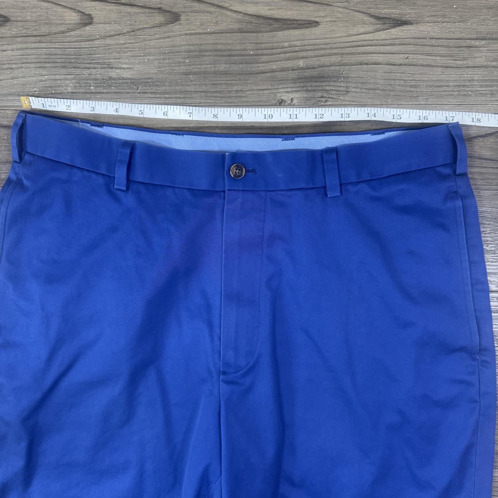 Brooks Brothers Lightweight Advantage Chino Shorts Cotton Blue 9 Inseam Mens 35 - Thumbnail 10