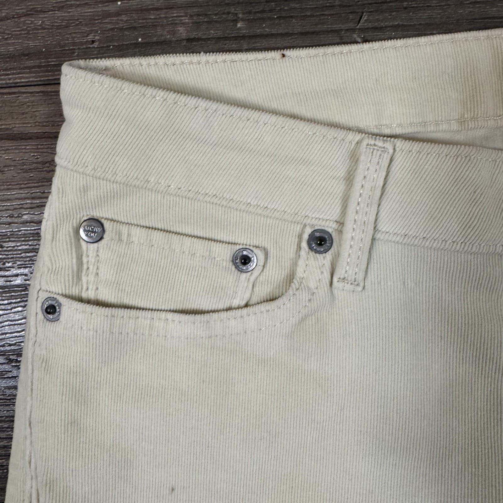 Lucky Brand Lolita Skinny Jeans Corduroy Stretch White Mid Rise Womens 6/28 - Thumbnail 5