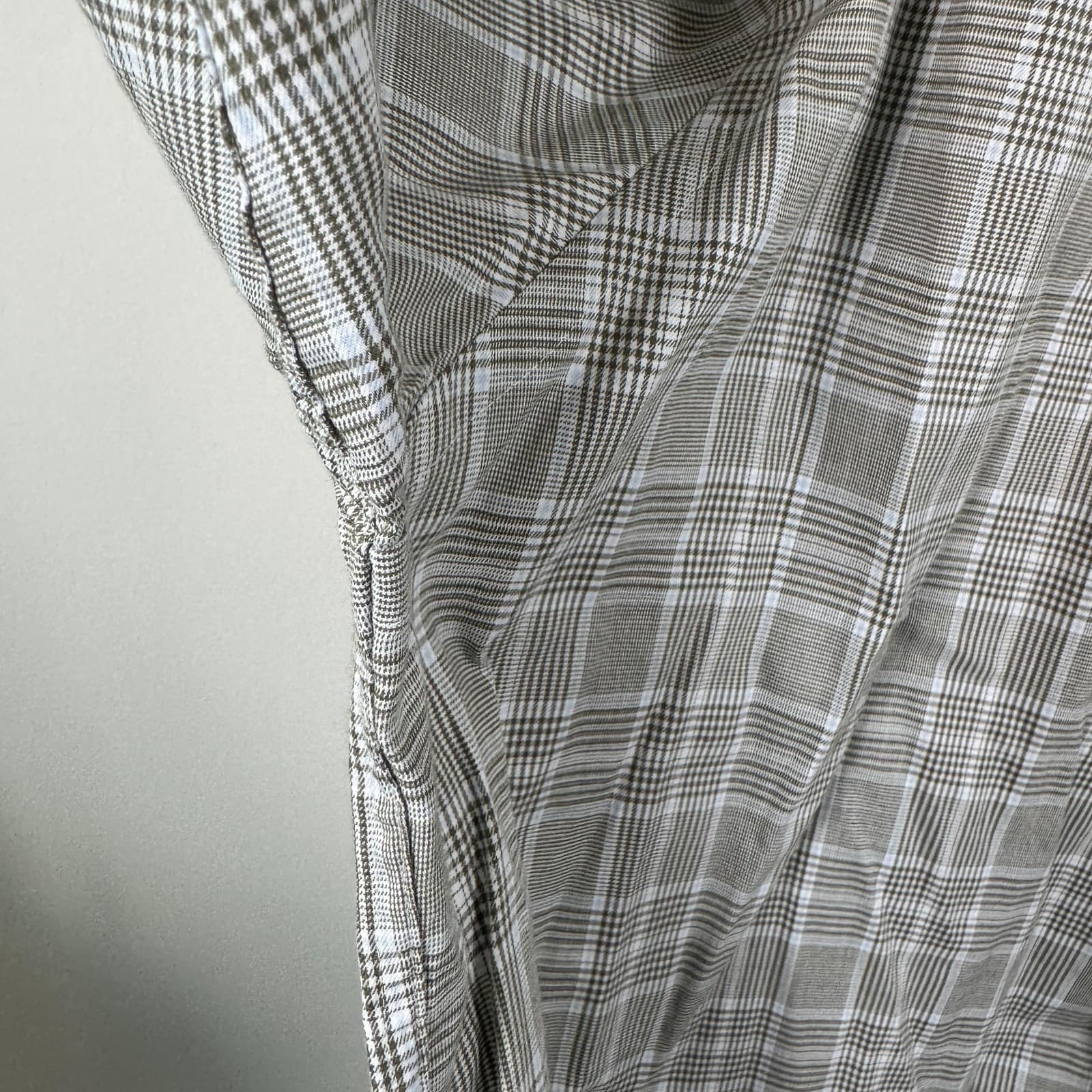 Charles Tyrwhitt Classic Fit Button Down Shirt Plaid Cotton Gray White Men's 2XL - Thumbnail 8