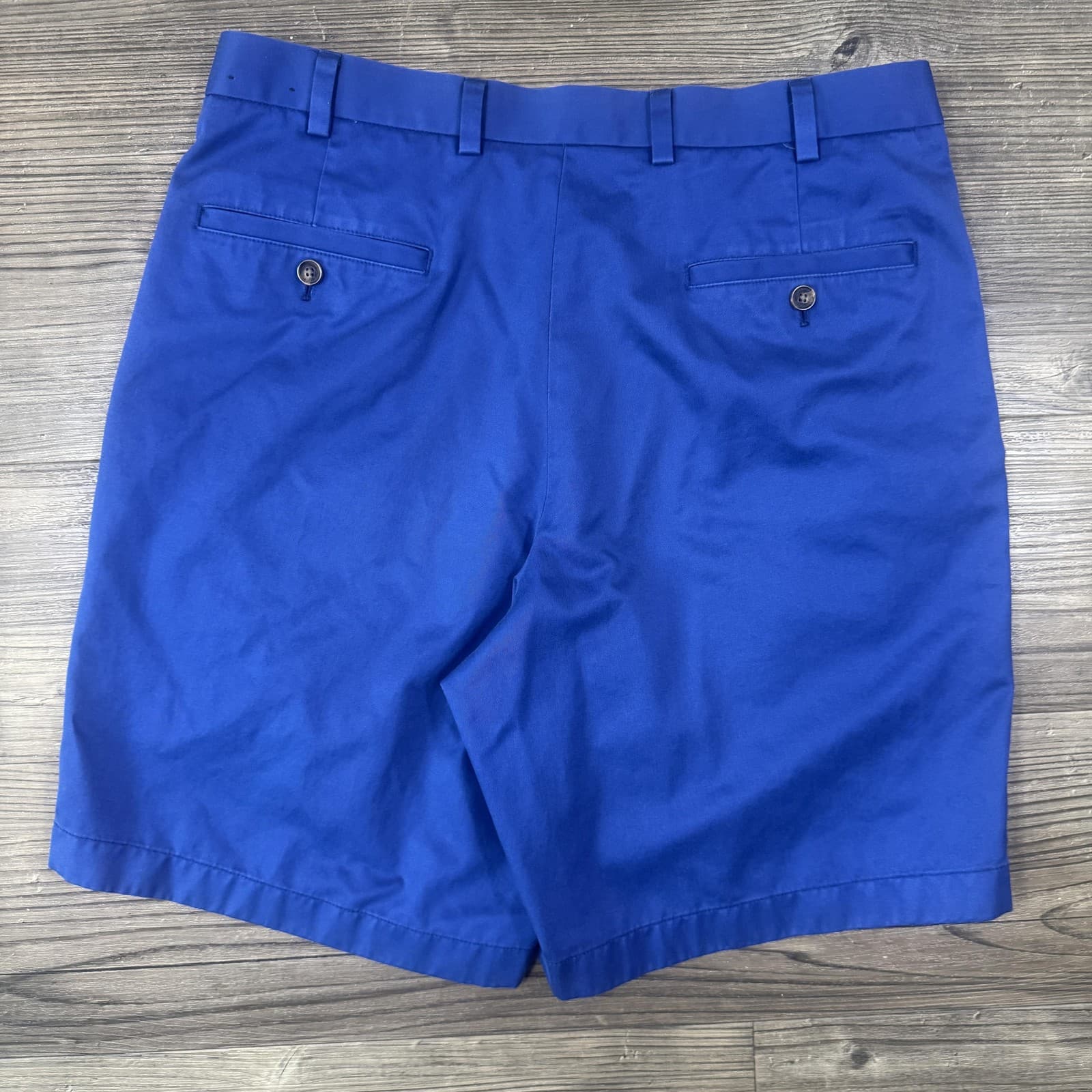 Brooks Brothers Lightweight Advantage Chino Shorts Cotton Blue 9 Inseam Mens 35 - Thumbnail 2