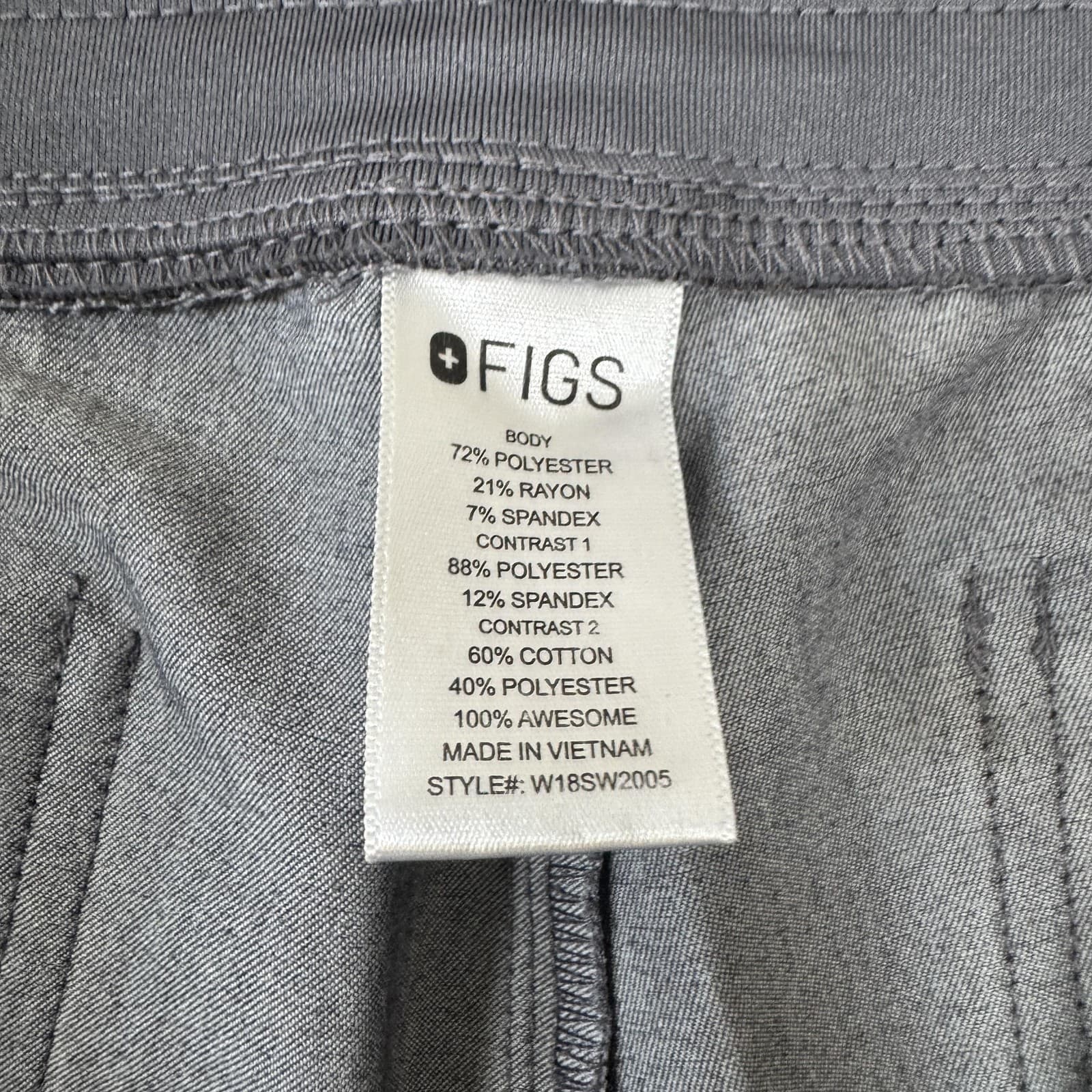 FIGS Pants Technical Collection Cargo Scrub Twill Stretch Gray Womens M - Thumbnail 9