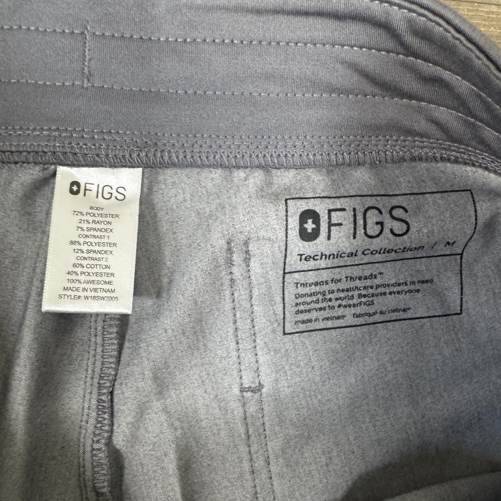 FIGS Pants Technical Collection Cargo Scrub Twill Stretch Gray Womens M - Thumbnail 6