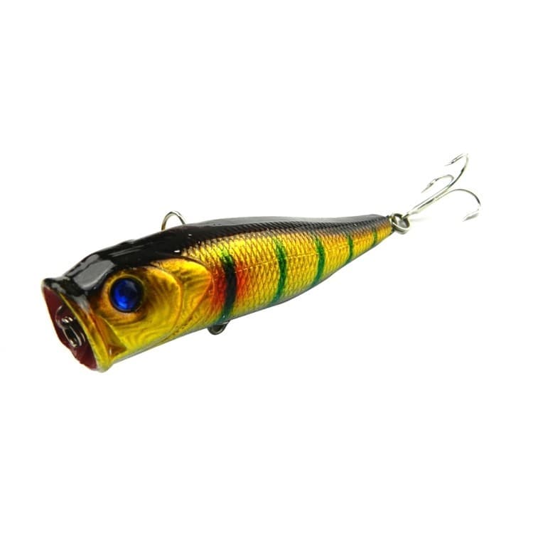 HENGJIA Plastic Artificial Fishing Lures Popper Bionic Fishing Bait with Hooks, - Thumbnail 3
