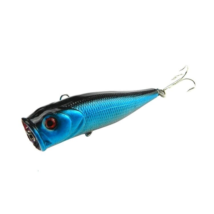 HENGJIA Plastic Artificial Fishing Lures Popper Bionic Fishing Bait with Hooks, - Thumbnail 2