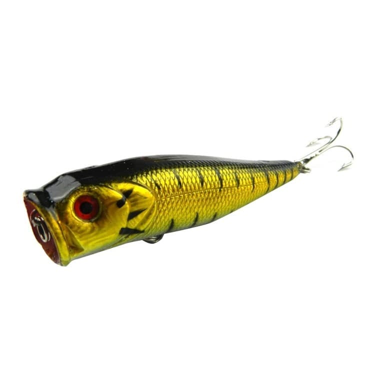 HENGJIA Plastic Artificial Fishing Lures Popper Bionic Fishing Bait with Hooks, - Thumbnail 4