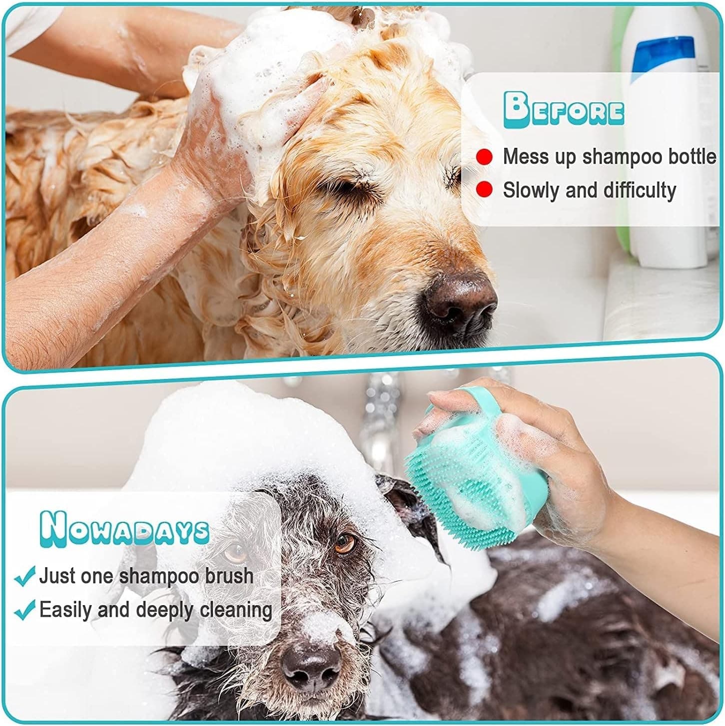 7pcs Pet Grooming Kit, Self-Cleaning Brush Shedding Kit With Nail Clipper, Flea - Thumbnail 7