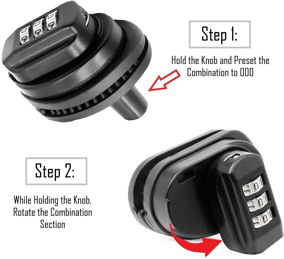 3-Dial Combination Trigger Gun Lock Safe Universal Firearms Pistol Rifle Shotgun - Thumbnail 8