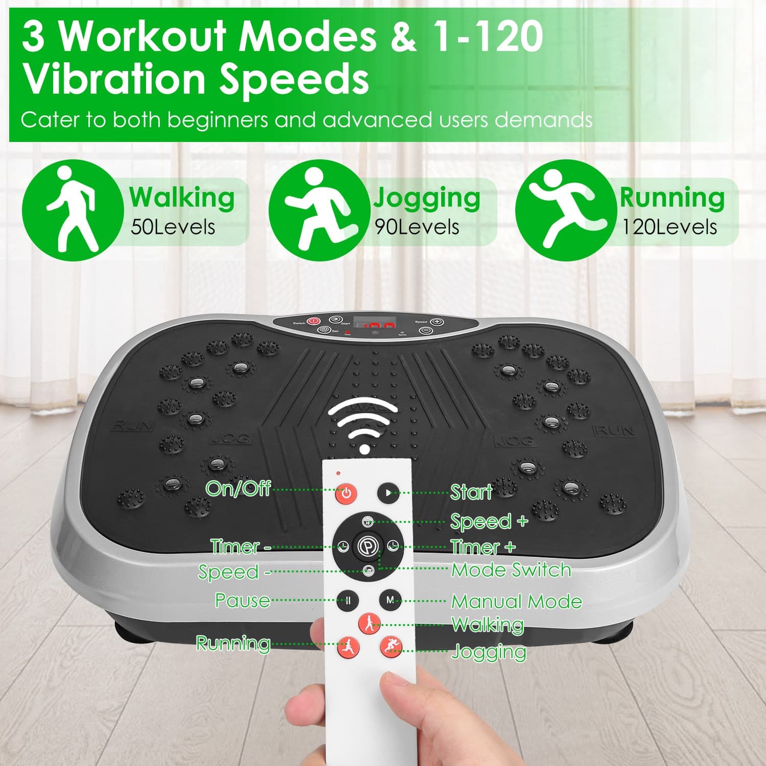 1Pc Vibration Exercise Machine With Resistant Bands For Spring Summer Fitness Re - Thumbnail 7