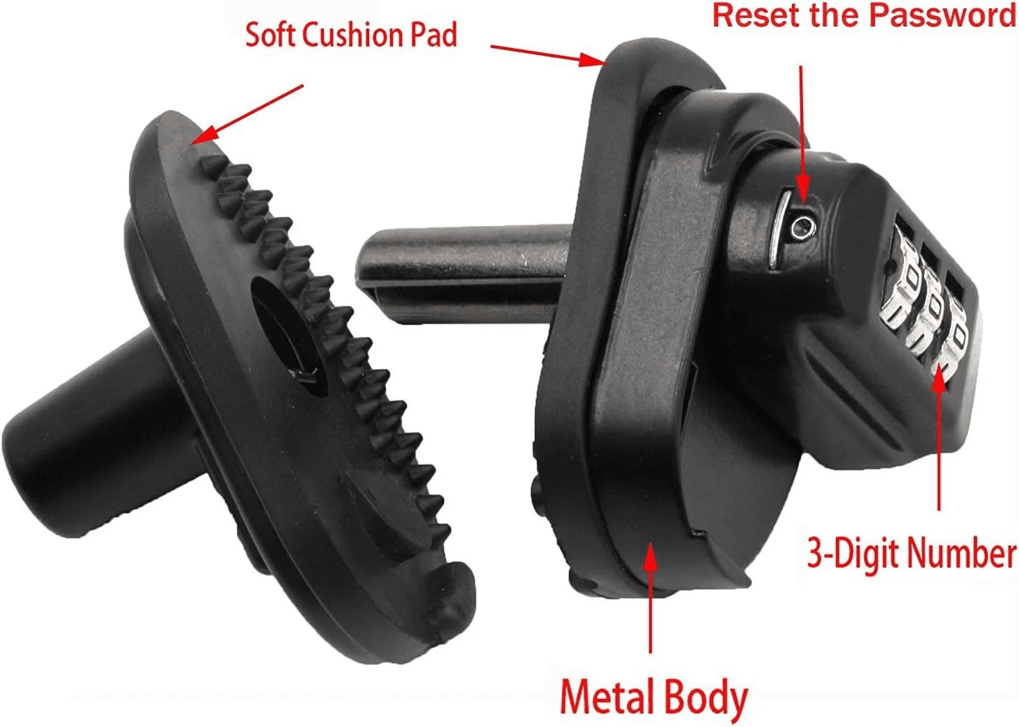 3-Dial Combination Trigger Gun Lock Safe Universal Firearms Pistol Rifle Shotgun - Thumbnail 4