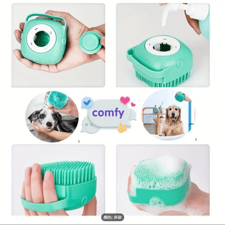 7pcs Pet Grooming Kit, Self-Cleaning Brush Shedding Kit With Nail Clipper, Flea - Thumbnail 3