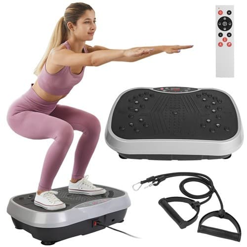 Vibration Exercise Machine With Resistant Bands Remote Control Whole Body - Thumbnail 6