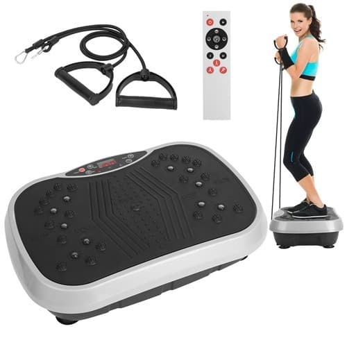 Vibration Exercise Machine With Resistant Bands Remote Control Whole Body