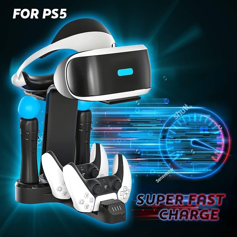 Skywin VR Charging Stand for Gamers – PSVR Charging Station to Showcase, Display - Thumbnail 4