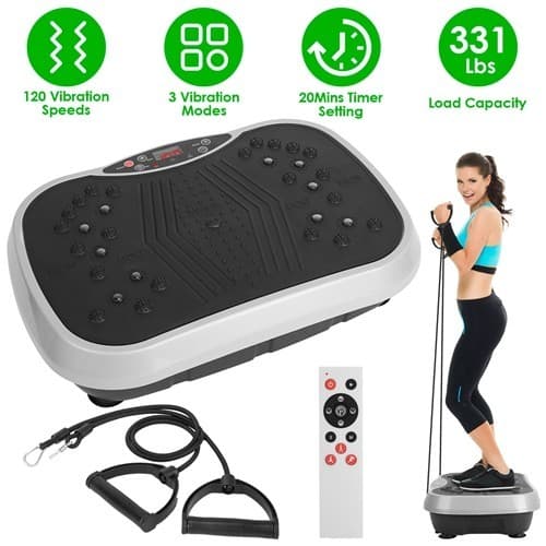 Vibration Exercise Machine With Resistant Bands Remote Control Whole Body - Thumbnail 3