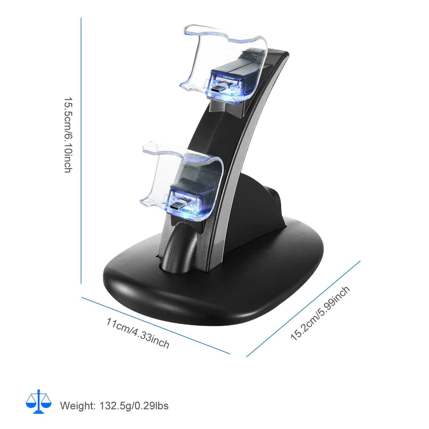 Charging Dock Station Dual Micro USB Charger Stand For PS4 Pro/PS4 Slim Gamepad - Thumbnail 7