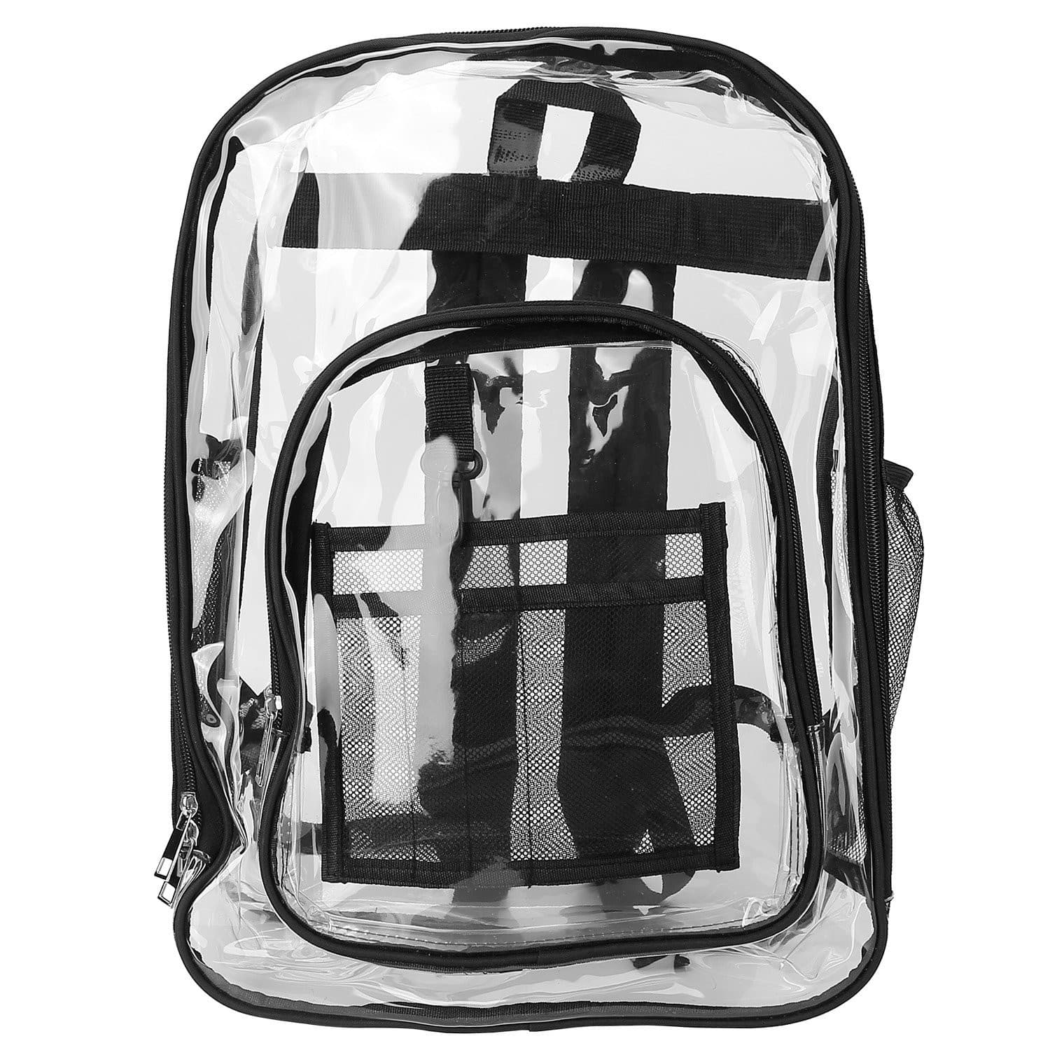clear backpack heavy duty transparent bookbag - Thumbnail 5