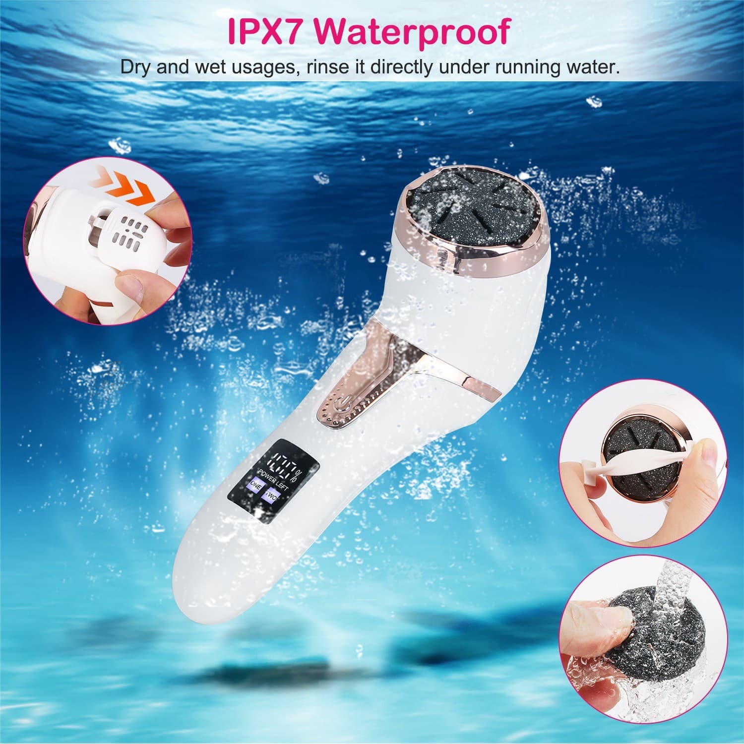 17Pcs Electric Foot Callus Remover With Vacuum Foot Grinder Rechargeable Foot Fi - Thumbnail 7