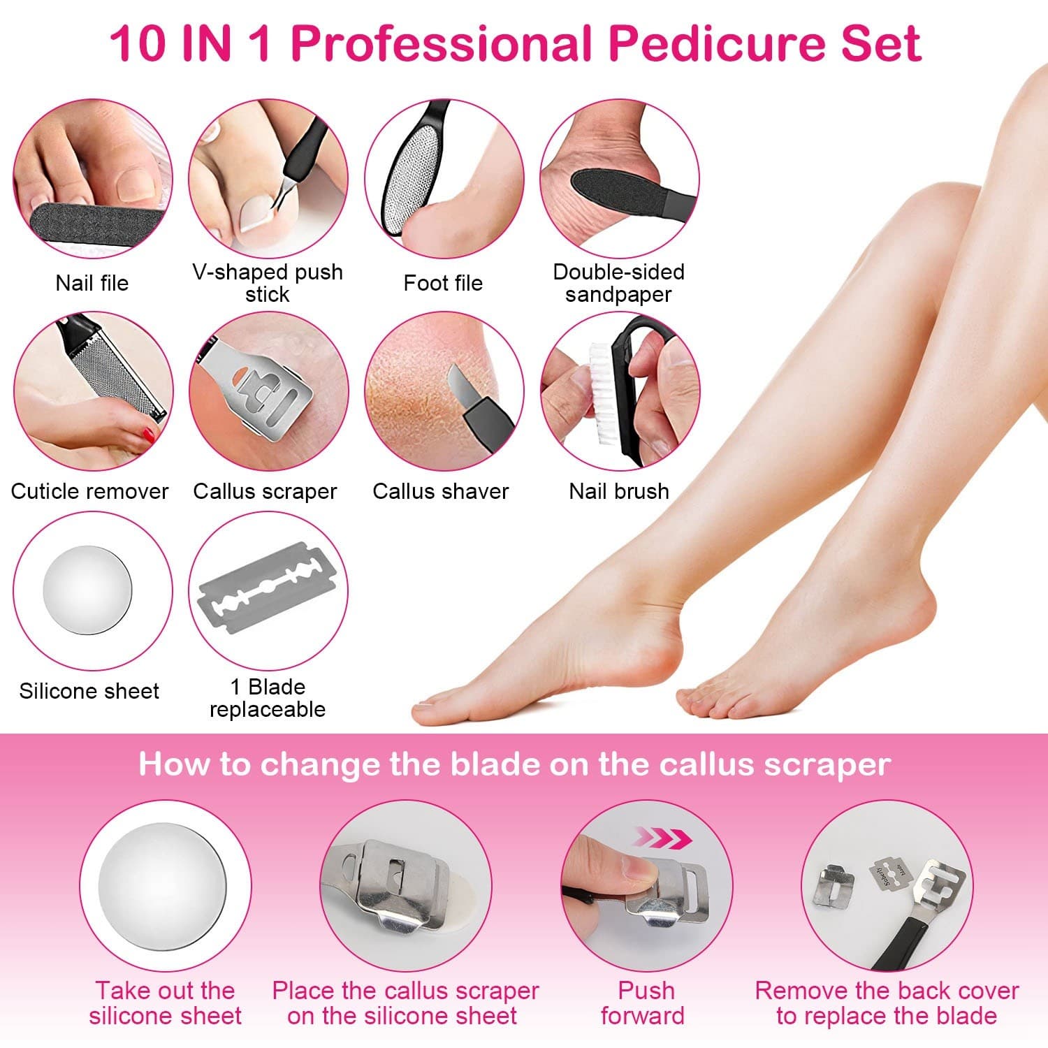 17Pcs Electric Foot Callus Remover With Vacuum Foot Grinder Rechargeable Foot Fi - Thumbnail 6