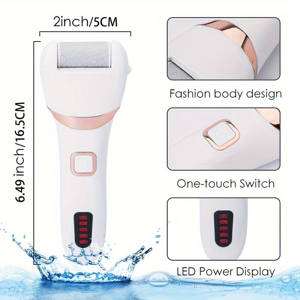 Electric Foot Grinder And Callus Remover, Electric Foot Polisher, Rechargeable F - Thumbnail 2