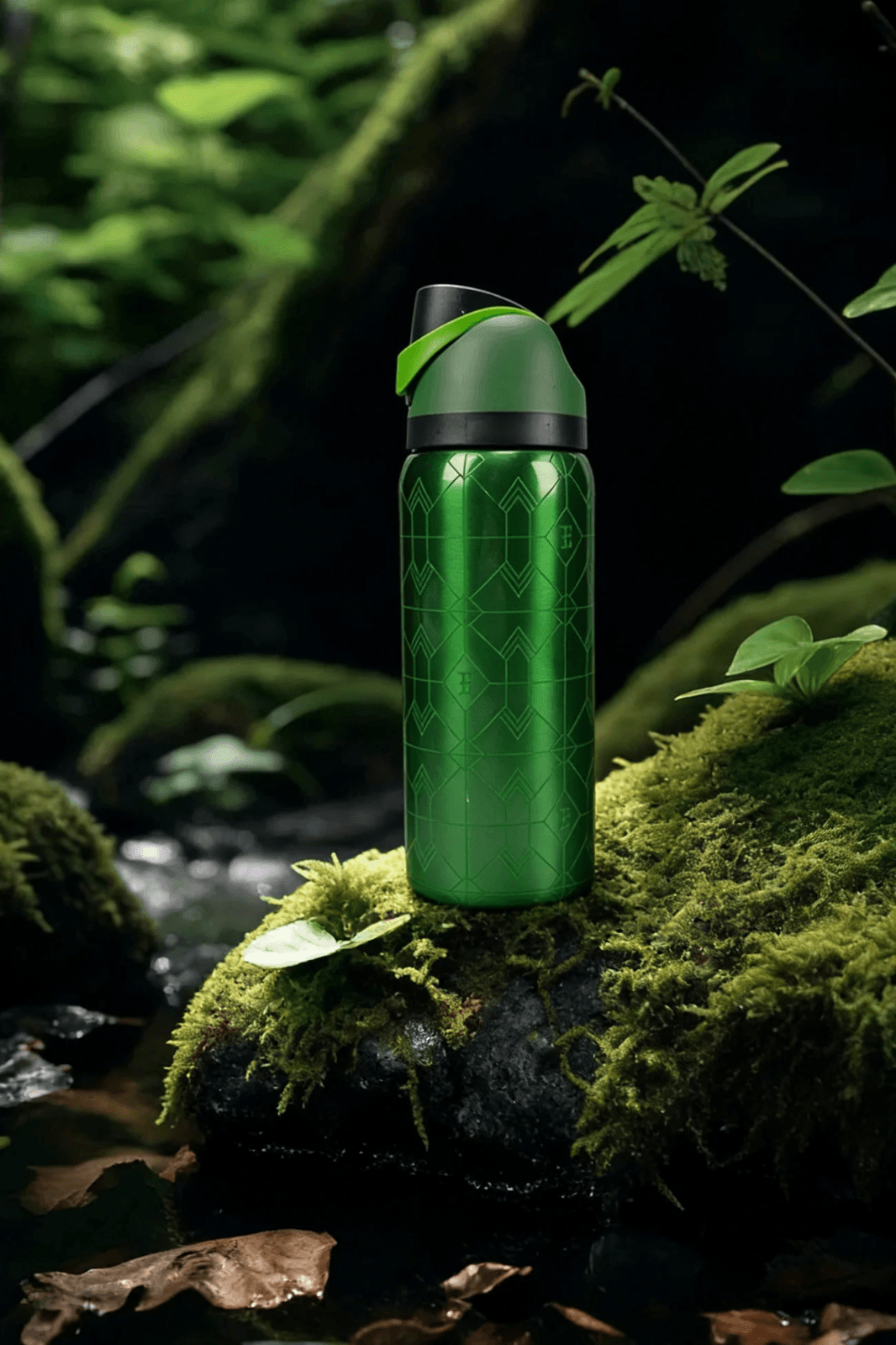 Owala emerald flash 32oz/945ml stainless steel insulated water bottle with straw - Thumbnail 4