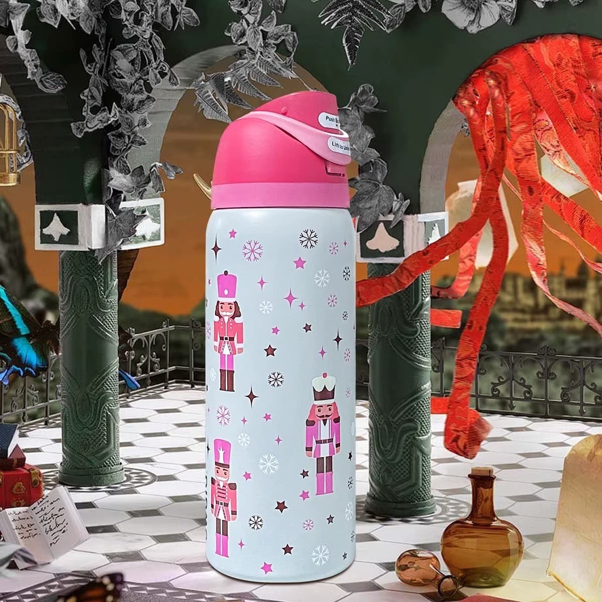owala pink Bottle, 32 oz, 945 ml, retains heat for over 24 h. - Thumbnail 2