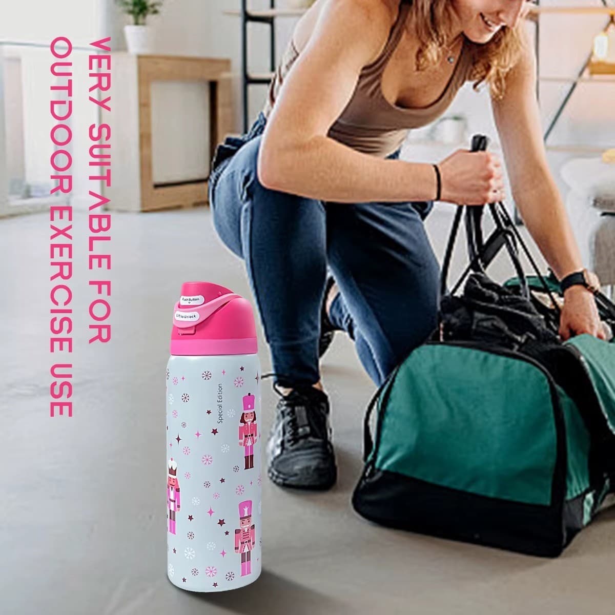 owala pink Bottle, 32 oz, 945 ml, retains heat for over 24 h. - Thumbnail 5