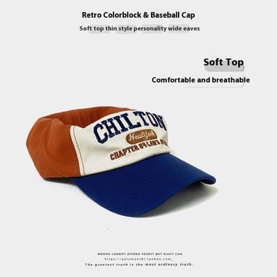 Retro Color Matching Baseball Cap Baby Boy And Girl Summer Sun Protection Hat - Thumbnail 4