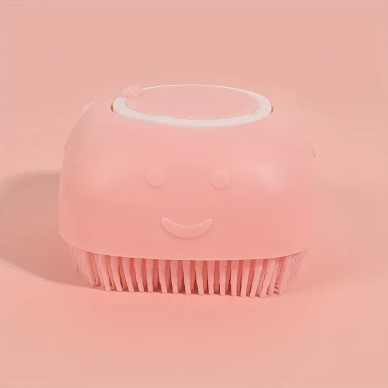 8.5 x 7.5cm Self-Foaming Pet Shampoo Brush - Cute Smiley Dog Grooming Tool - Thumbnail 7