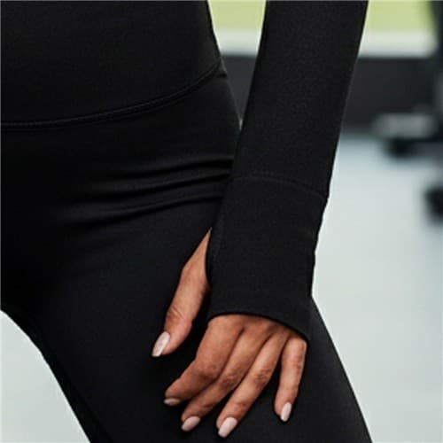 Women Compression Crop Top, Seamless Long Sleeve for Sports Yoga Exercise - Thumbnail 4